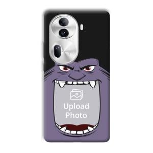 Purple Monster Customized Printed Back Cover for Oppo