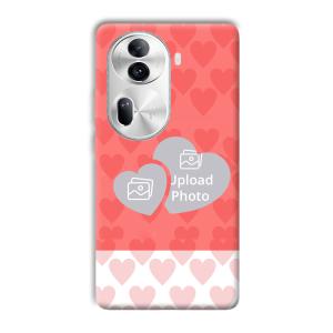 2 Hearts Customized Printed Back Cover for Oppo