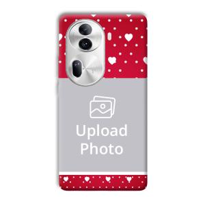 White Hearts Customized Printed Back Cover for Oppo