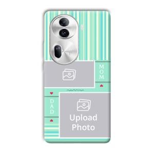 Mom Dad Customized Printed Back Cover for Oppo