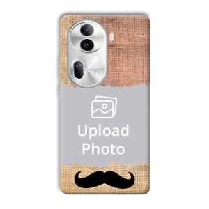 Moustache Customized Printed Back Cover for Oppo