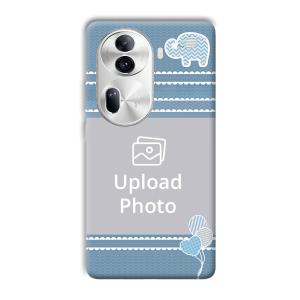 Elephant Customized Printed Back Cover for Oppo