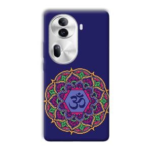 Blue Om Design Phone Customized Printed Back Cover for Oppo