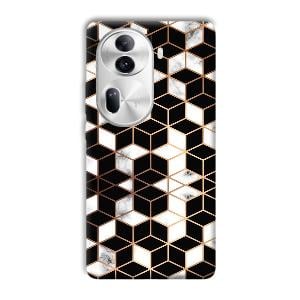Black Cubes Phone Customized Printed Back Cover for Oppo
