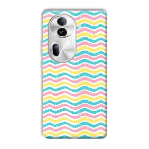 Wavy Designs Phone Customized Printed Back Cover for Oppo