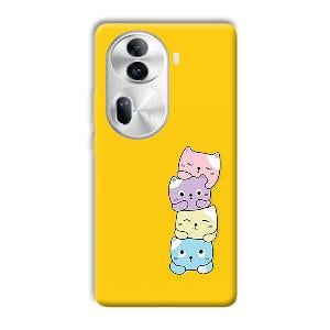 Colorful Kittens Phone Customized Printed Back Cover for Oppo