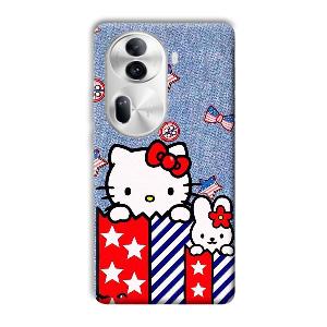 Cute Kitty Phone Customized Printed Back Cover for Oppo