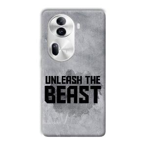 Unleash The Beast Phone Customized Printed Back Cover for Oppo
