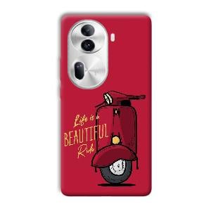 Life is Beautiful  Phone Customized Printed Back Cover for Oppo
