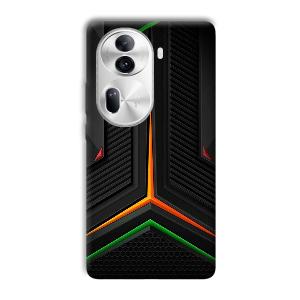 Black Design Phone Customized Printed Back Cover for Oppo