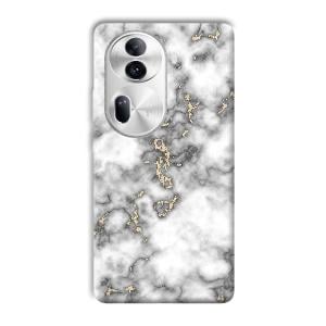 Grey White Design Phone Customized Printed Back Cover for Oppo