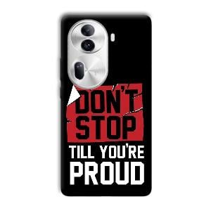 Don't Stop Phone Customized Printed Back Cover for Oppo