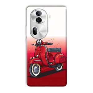 Red Scooter Phone Customized Printed Back Cover for Oppo
