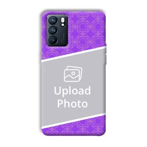 Purple Design Customized Printed Back Cover for Oppo Reno 6