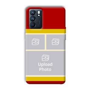 Red Yellow Collage Customized Printed Back Cover for Oppo Reno 6