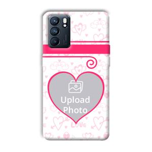 Hearts Customized Printed Back Cover for Oppo Reno 6