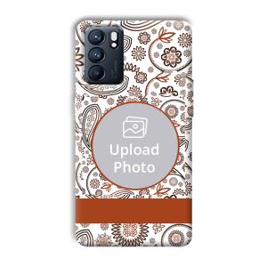 Henna Art Customized Printed Back Cover for Oppo Reno 6