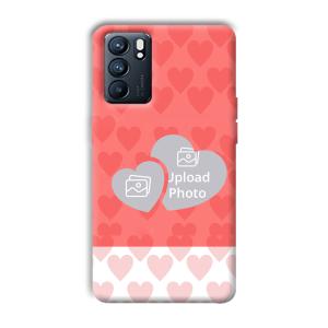 2 Hearts Customized Printed Back Cover for Oppo Reno 6