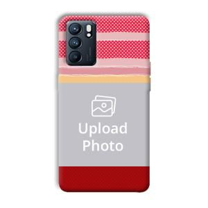 Red Pink Design Customized Printed Back Cover for Oppo Reno 6