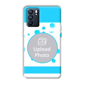 Bluish Customized Printed Back Cover for Oppo Reno 6