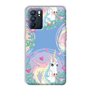 Unicorn Phone Customized Printed Back Cover for Oppo Reno 6