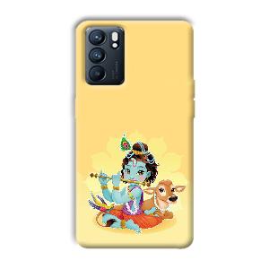 Baby Krishna Phone Customized Printed Back Cover for Oppo Reno 6