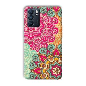 Floral Design Phone Customized Printed Back Cover for Oppo Reno 6