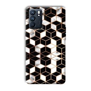 Black Cubes Phone Customized Printed Back Cover for Oppo Reno 6