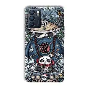 Panda Q Phone Customized Printed Back Cover for Oppo Reno 6