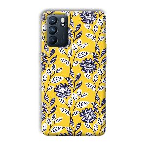 Yellow Fabric Design Phone Customized Printed Back Cover for Oppo Reno 6