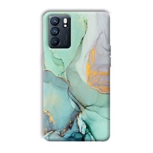 Green Marble Phone Customized Printed Back Cover for Oppo Reno 6