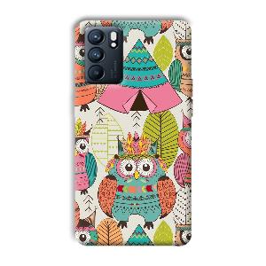 Fancy Owl Phone Customized Printed Back Cover for Oppo Reno 6