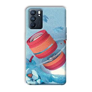 Blue Design Phone Customized Printed Back Cover for Oppo Reno 6