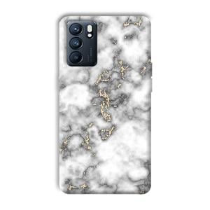 Grey White Design Phone Customized Printed Back Cover for Oppo Reno 6
