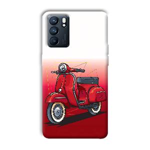 Red Scooter Phone Customized Printed Back Cover for Oppo Reno 6