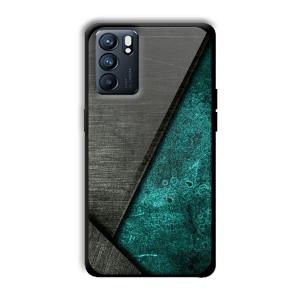 Aqua Green Customized Printed Glass Back Cover for Oppo Reno 6