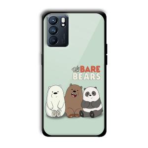 We Bare Bears Customized Printed Glass Back Cover for Oppo Reno 6
