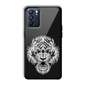 Angry Lion Customized Printed Glass Back Cover for Oppo Reno 6