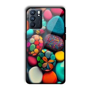 Colored Pebbles Customized Printed Glass Back Cover for Oppo Reno 6
