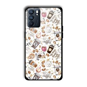 But Coffee First Customized Printed Glass Back Cover for Oppo Reno 6