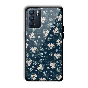 Little Flowers Customized Printed Glass Back Cover for Oppo Reno 6