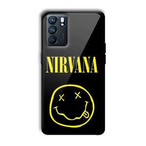 Nirvana Emoji Customized Printed Glass Back Cover for Oppo Reno 6