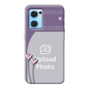 Lilac Pattern Customized Printed Back Cover for Oppo Reno 7