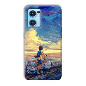 Boy & Sunset Phone Customized Printed Back Cover for Oppo Reno 7
