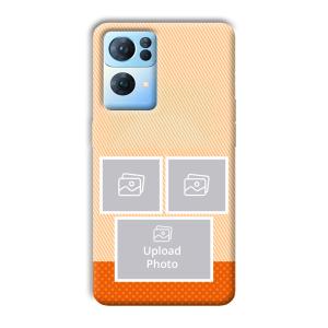Orange Background Customized Printed Back Cover for Oppo Reno 7 Pro