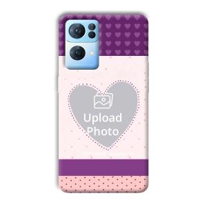 Purple Hearts Customized Printed Back Cover for Oppo Reno 7 Pro