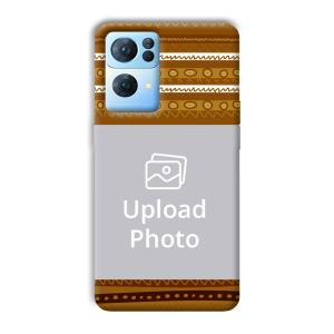 Brown Lines Customized Printed Back Cover for Oppo Reno 7 Pro