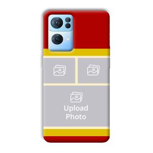 Red Yellow Collage Customized Printed Back Cover for Oppo Reno 7 Pro