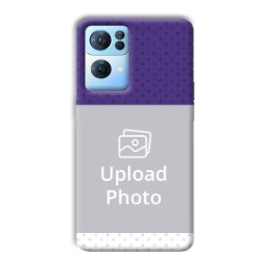 Blue White Dots Customized Printed Back Cover for Oppo Reno 7 Pro