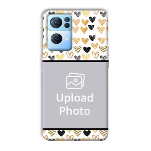 Small Hearts Customized Printed Back Cover for Oppo Reno 7 Pro